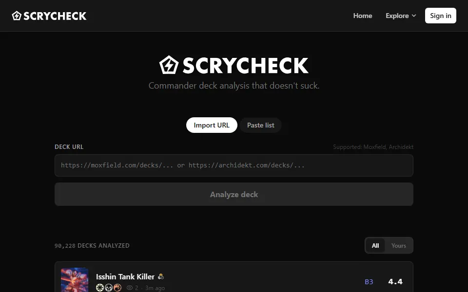 ScryCheck interface screenshot