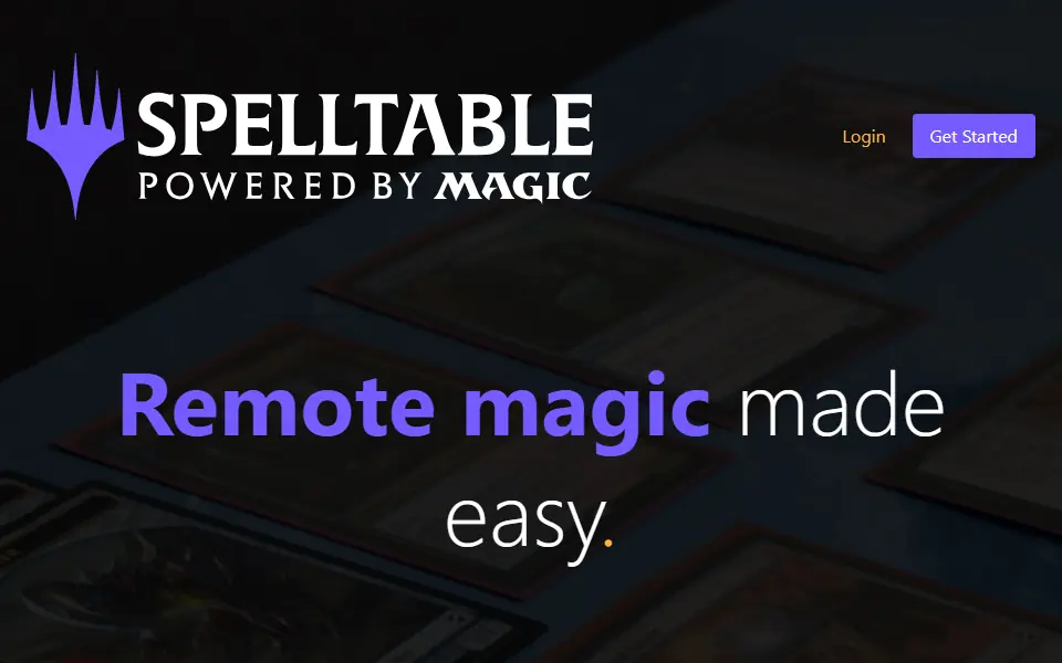 SpellTable interface screenshot